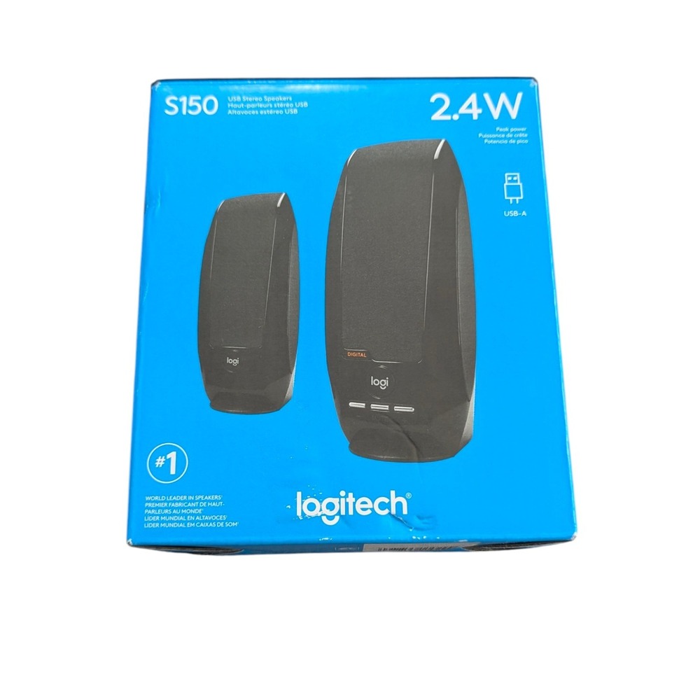 Z2O Logitech‎ S-150 USB Stereo Speakers 2.4W Computer Speaker System - Black